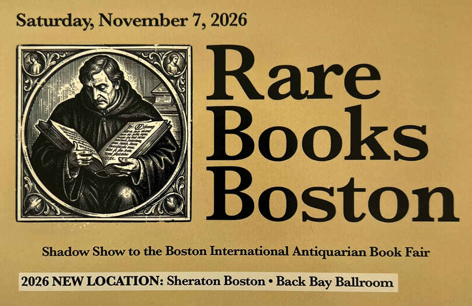 Rare Books Boston 2026 postcard