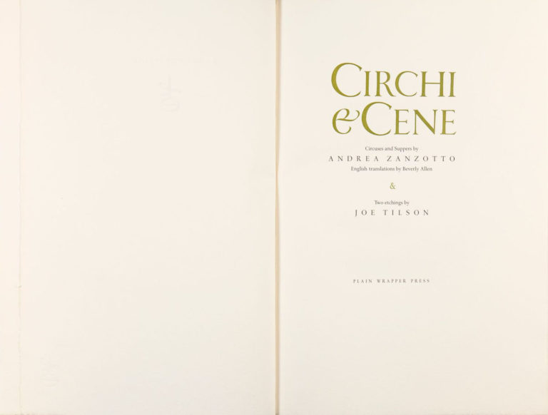 Circhi e Cene title page