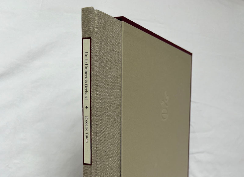 Uncle Umberto’s Orchard spine and slipcase